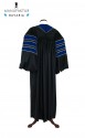 Deluxe Doctoral of Philosophy Academic Gown for faculty and Ph.D.  -  royal regalia, men