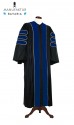 Deluxe Doctoral of Philosophy Academic Gown for faculty and Ph.D.  -  royal regalia, men