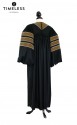 Deluxe Doctoral of Fine Arts, Architecture Academic Gown for faculty and Ph.D., TIMELESS gold silk, men