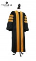 Deluxe Doctoral of Nursing Academic Gown for faculty and Ph.D., TIMELESS gold silk, men