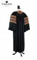 Deluxe Doctoral of Economics Academic Gown for faculty and Ph.D., TIMELESS gold silk, men