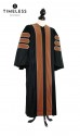 Deluxe Doctoral of Economics Academic Gown for faculty and Ph.D., TIMELESS gold silk, men