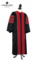 Deluxe Doctoral of Journalism Academic Gown for faculty and Ph.D., TIMELESS gold silk, men