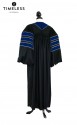 Deluxe Doctoral of Philosophy Academic Gown for faculty and Ph.D., TIMELESS gold silk, men