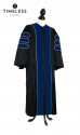 Deluxe Doctoral of Philosophy Academic Gown for faculty and Ph.D., TIMELESS gold silk, men