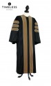 Deluxe Doctoral of Commerce, Accountancy, Business Academic Gown for faculty and Ph.D., TIMELESS gold silk, men