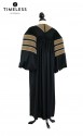 Deluxe Doctoral of Commerce, Accountancy, Business Academic Gown for faculty and Ph.D., TIMELESS gold silk, men