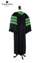 Deluxe Doctoral of Medicine Academic Gown for faculty and Ph.D., TIMELESS gold silk, men