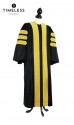 Deluxe Doctoral of Library Science Academic Gown for faculty and Ph.D., TIMELESS gold silk, men