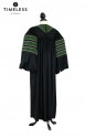 Deluxe Doctoral of Pharmacy Academic Gown for faculty and Ph.D., TIMELESS gold silk, men