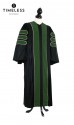 Deluxe Doctoral of Pharmacy Academic Gown for faculty and Ph.D., TIMELESS gold silk, men