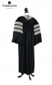 Deluxe Doctoral of Oratory (Speech) Academic Gown for faculty and Ph.D., TIMELESS gold silk, men