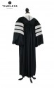 Deluxe Doctoral of Arts, Letters, Humanities Academic Gown for faculty and Ph.D., TIMELESS gold silk, men